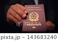 Italian Passport Held In Hand Close Up 143683240