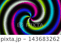 Colorful Halftone Pixel Spiral Optical Illusion Rotating Motion Background 143683262