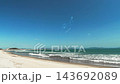Blue Impulse aerobatic team flying over the coast 143692089