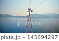 cabins ropeway travel by cable car over sea to Vinpearl Island in Nha Trang in Vietnam. Tourism and summer vacation travel 143694297