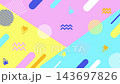 Pop geometric, colorful, and cute background 143697826