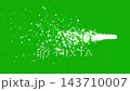 White glitter particles stream on green screen background 143710007