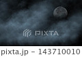 Rising white smoke with moon background 143710010