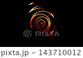 Red arc waves motion graphics with plain black background 143710012