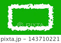 White foam bubbles decorative frame on green screen background 143710221