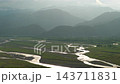 Aerial view of Lanyang River and valley in Taiwan 143711831