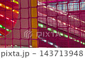 Atmosphere of amusement park in shopping mall with bokeh lights blur background, stock footage 143713948