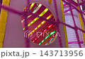 Atmosphere of amusement park in shopping mall with bokeh lights blur background, stock footage 143713956