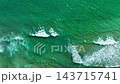 Waves sea water surface High quality video Bird's eye view, Drone top view waves crashing on sand beach,Nature ocean sea beach background 143715741