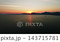 Tropical sea at sunset or sunrise over sea video 4K,Aerial view sea sunset background 143715781