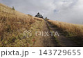 Chatka Puchatka Mountain Shelter in Autumn Fog in Bieszczady Poland  Description 143729655