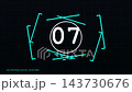 Glitch interference countdown 10 second 4K 143730676
