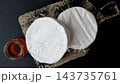 Brie or Camembert cheese is a white, round shape for baking and melting. Camembert cheese 143735761