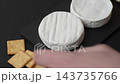 Brie or Camembert cheese is a white, round shape for baking and melting. Camembert cheese 143735766