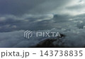 Aerial high view of dramatic clouds flying 143738835