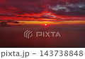 Sun setting over calm sea natural landscape 143738848