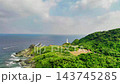 石垣島御神埼の白い灯台ドローン空撮 石垣島御神埼の白い灯台ドローン空撮 143745285