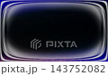 Dark rounded rectangle overlay with layered silver borders, deep blue corners and pink noise specks 143752082
