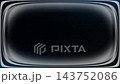 Dark rounded screen frame overlay with layered white and gray glowing borders, subtle blue corner 143752086