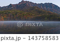 紅葉の時期の戸隠・鏡池の早朝タイムラプス ズームアウト [60FPS] 143758583