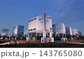 3d rendering group of energy storage systems or battery container units on night sky background 4k footage 143765080