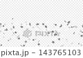 Transparent material with alpha channel; silver stars dancing like a fountain; Christmas theme. 143765103