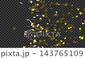 Golden stars dance like a fountain - Christmas image - Transparent background with alpha channel - Vertical background 143765109