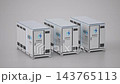 3d rendering group of energy storage systems or battery container units isometric 4k footage 143765113