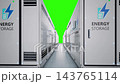 3d rendering group of energy storage systems or battery container units on green screen 4k footage 143765114
