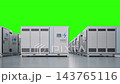 3d rendering group of energy storage systems or battery container units on green screen 4k footage 143765116