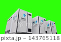 3d rendering group of energy storage systems or battery container units on green screen 4k footage 143765118