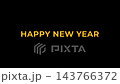 Typewrite Fill Color Red to Gold Happy New Year Text Animation on Black Background 143766372