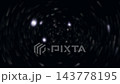 Abstract Starfield Tunnel Motion Background with Glowing White Particles Rotating in Endless Cosmic Space 143778195
