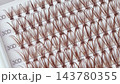 False eyelashes extension set with brown lashes. Makeup accessories 143780355