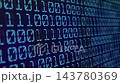Blue Binary code Background. Digital and Data Concept. Abstract Technology animation 143780369