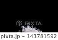 3D render. White smoke swirls against a black background. 143781592