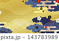 傳統日式金藍圖案 4K 143783989