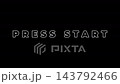 White Press Start Text Animation Fill And Stroke Reveal Effect on Black background 143792466