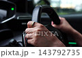 Close-up of the hands of a driver 143792735