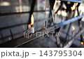 The flame of a candle burning in a temple 143795304