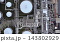 Oil and Gas refinery petrochemical plant industrial, Aerial view oil refinery, Refinery plant, Refinery factory. 143802929