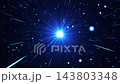 エネルギーをチャージするような青色のパーティクルのキラキラ光るエフェクト背景の動画 143803348