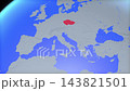 Location and red map of Czech Republic on the earth 143821501