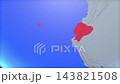 Location and red map of Ecuador on the earth 143821508