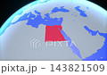Location and red map of Egypt on the earth 143821509