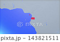 Location and red map of Equatorial Guinea on the earth 143821511