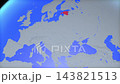 Location and red map of Estonia on the earth 143821513