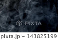 White smoke clouds rising, swirling, and slowly dissipating against a isolated black background 143825199