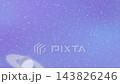 A receding celestial body - Saturn-like - Purple background 143826246