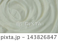 Abstract swirl texture of thick fresh sour cream. 143826847